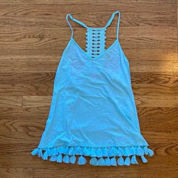 Lilly Pulitzer Tassle Nya Tank in Blue - Picture 3 of 6